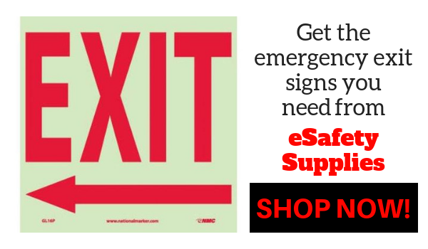 emergency exit sign advertisement