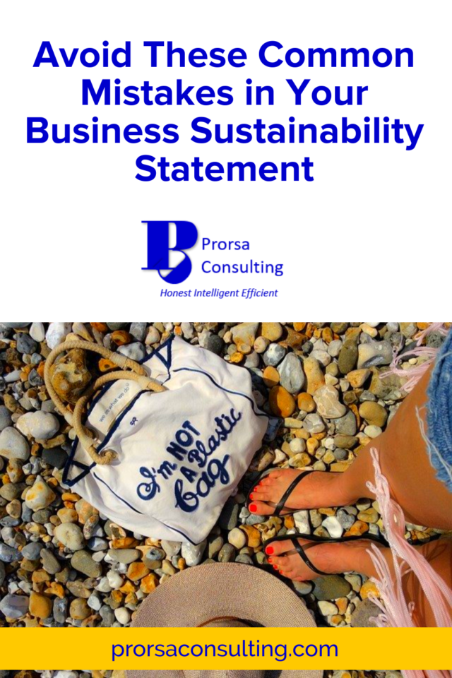 business-sustainability-statement-pinterest-pin-woman-feet-in-flipflops-on-beach-next-to-reusable-bag